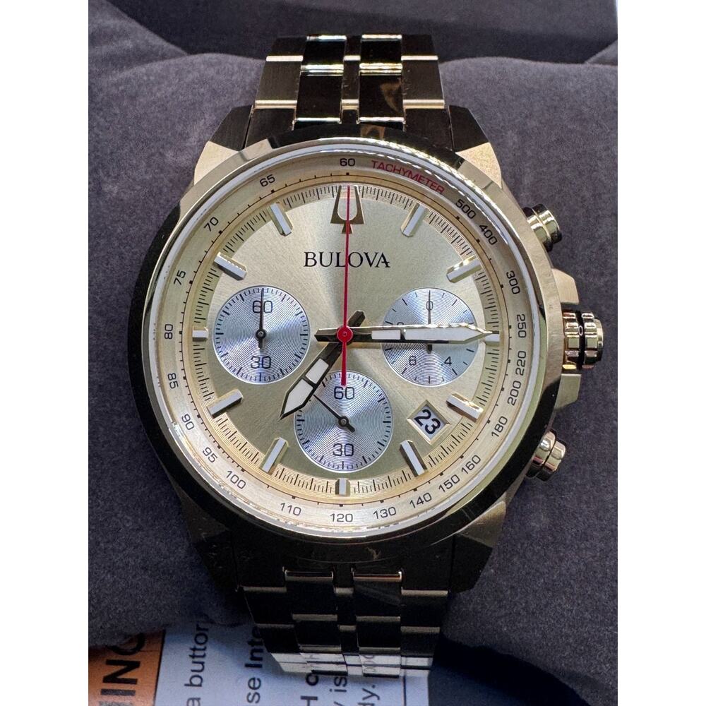 NEW Bulova 97B217 Classic Chronograph Stainless Steel Quartz Men's Watch - Picture 11 of 11